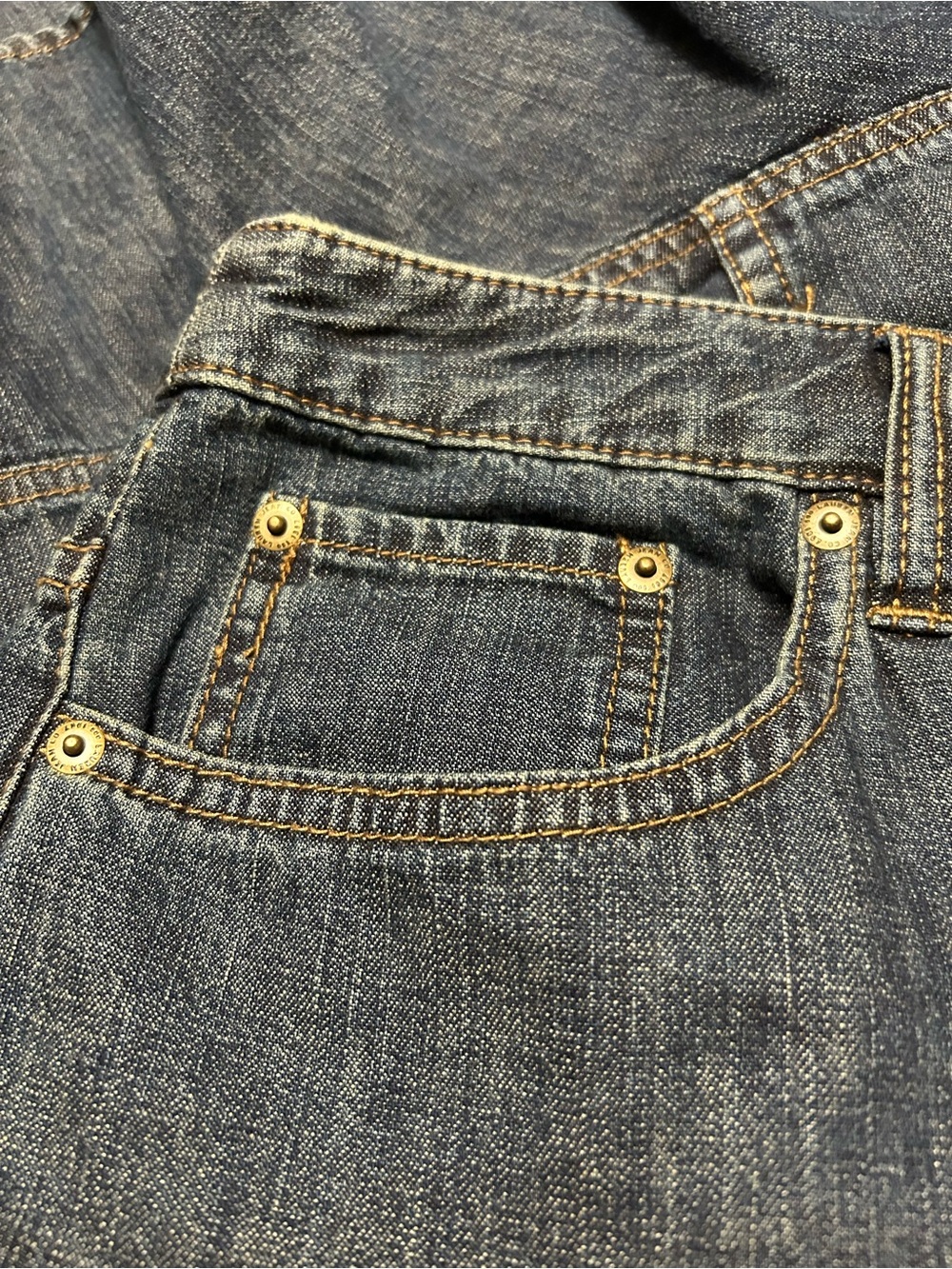 Ralph Lauren Dark Blue Denim Ruffle-Hem A-Line Skirt - Picture 4 of 5